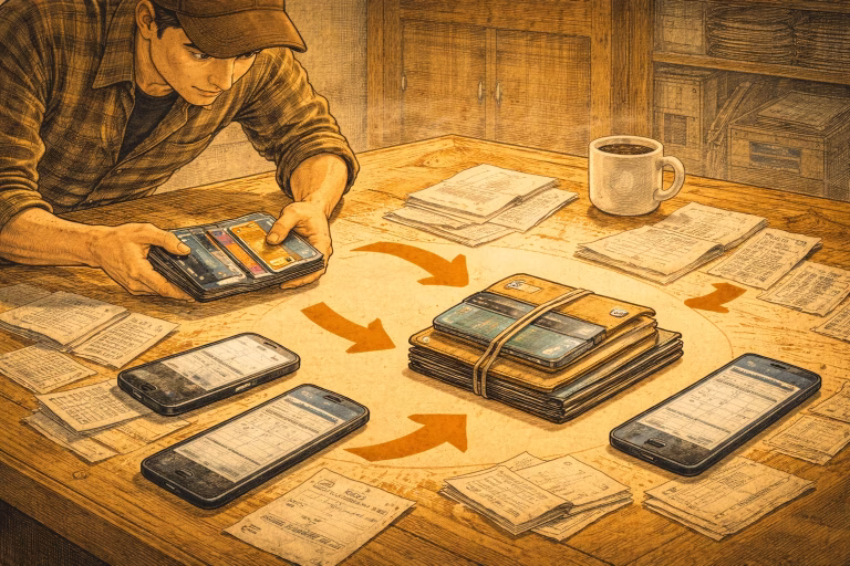 01 – Réduire comptes/cartes/apps : compta de ferme plus claire