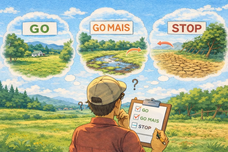 02 – Terrain maraîchage Québec : GO / GO MAIS / STOP